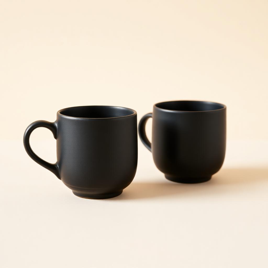 Set 2 Canecas Cerâmica Matte Black